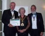 President David receives the Presidential Award to the Club